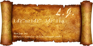 László Júlia névjegykártya